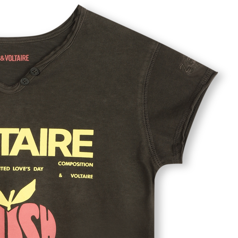 Embroidered Sleeve T-Shirt ZADIG & VOLTAIRE 
                    GIRL