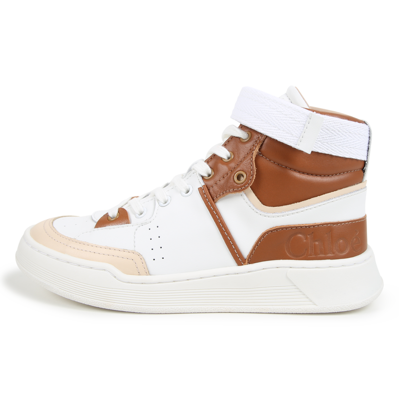 Leather Lace-Up Sneakers CHLOE 
                    GIRL
