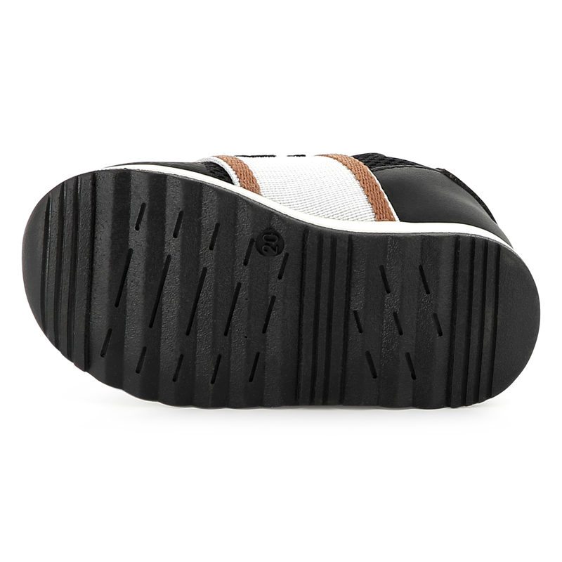 Leather and mesh sneakers BOSS 
                    BOY