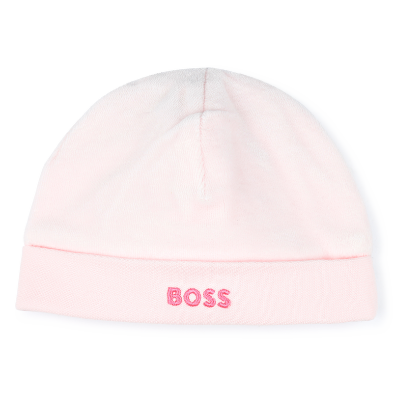 Embroidered velvet hat BOSS 
                    GIRL