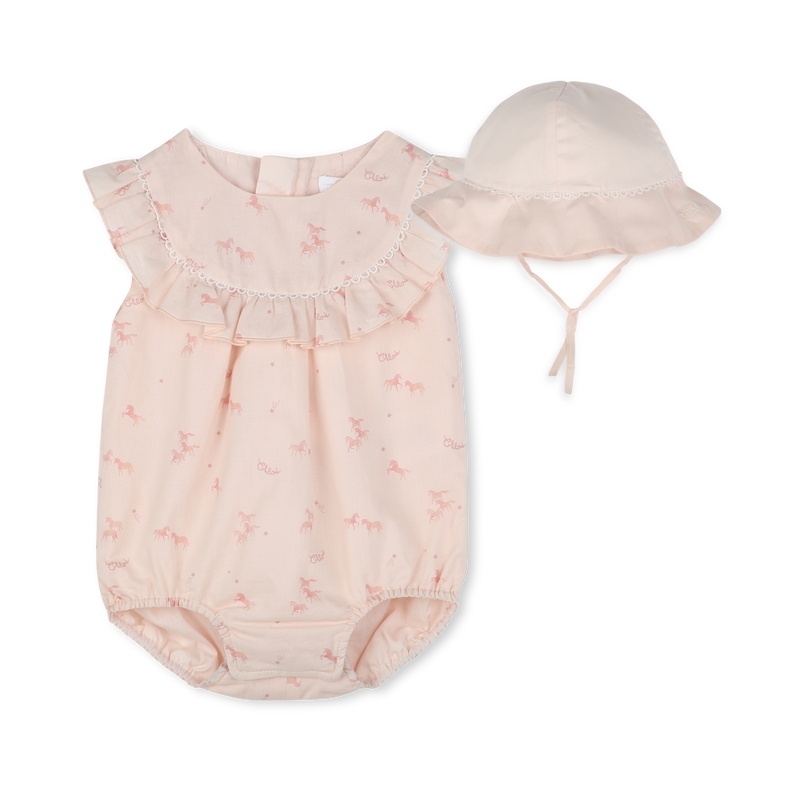 Cotton romper and hat CHLOE 
                    GIRL