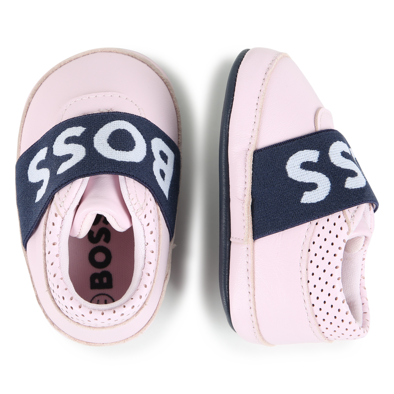 Elasticated Leather Slippers BOSS 
                    GIRL