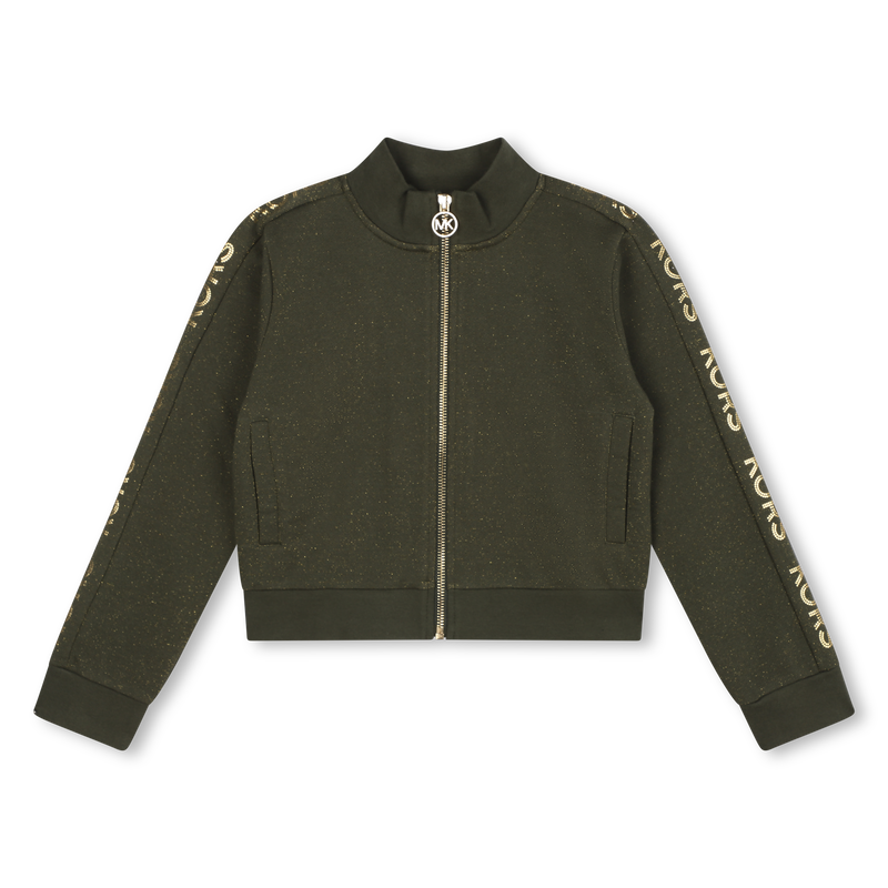 Glittery Fleece Cardigan MICHAEL KORS 
                    GIRL
