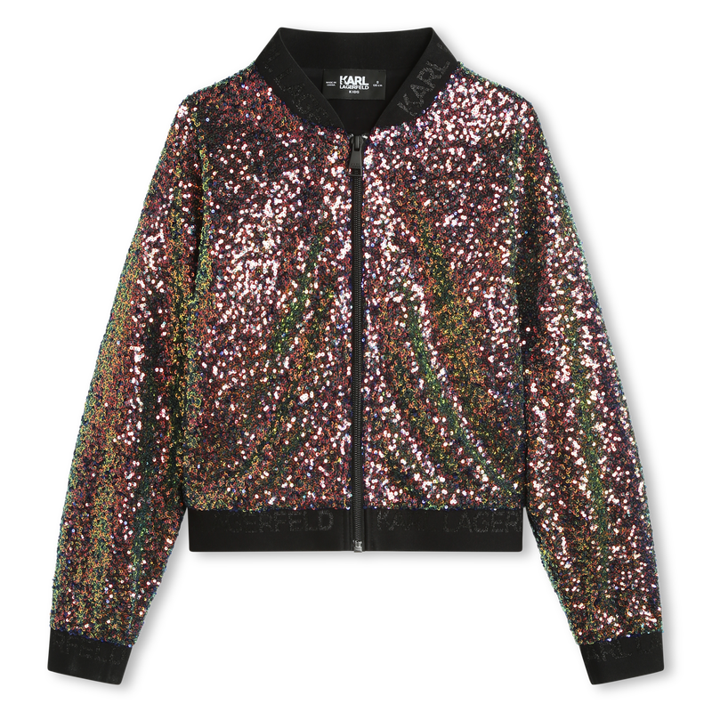 Sequined Bomber Jacket KARL LAGERFELD KIDS 
                    GIRL
