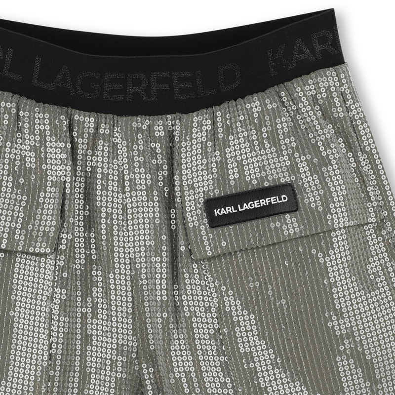 Formal shorts with sequins KARL LAGERFELD KIDS 
                    GIRL