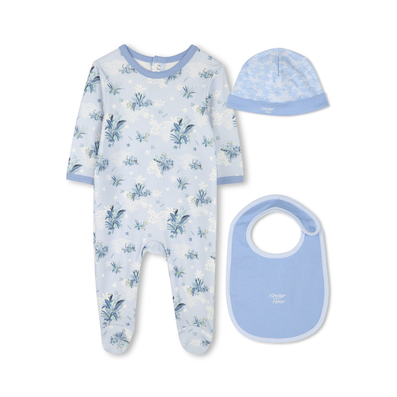 Cotton pajamas, bib and hat KENZO KIDS 
                    BOY