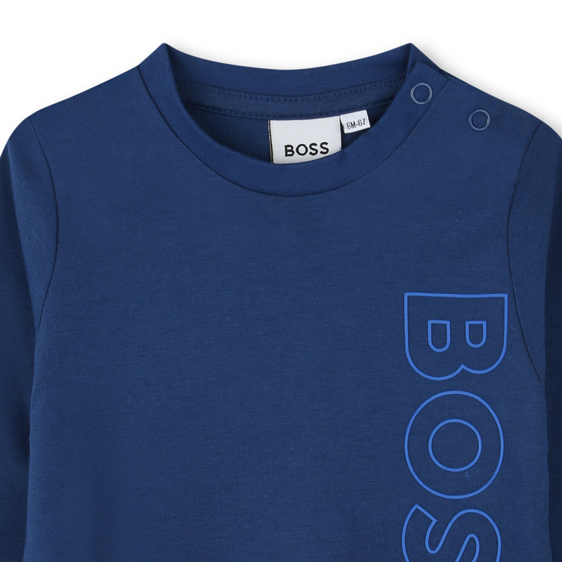 Cotton Long-Sleeve BOSS 
                    BOY