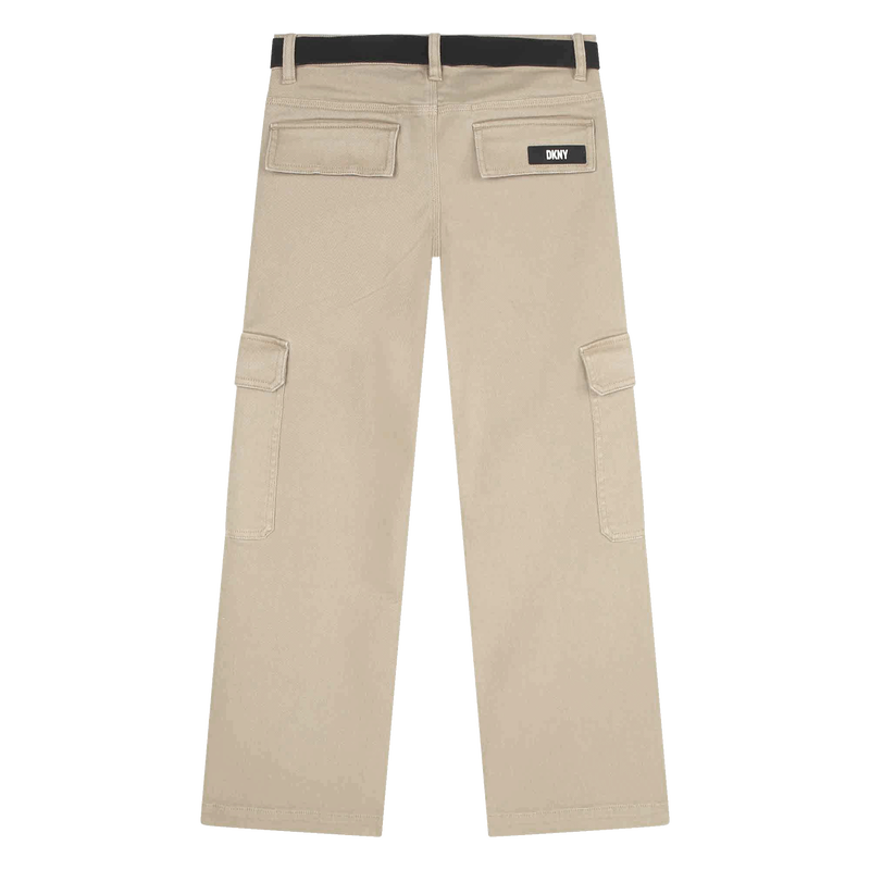 Cotton twill trousers DKNY 
                    GIRL