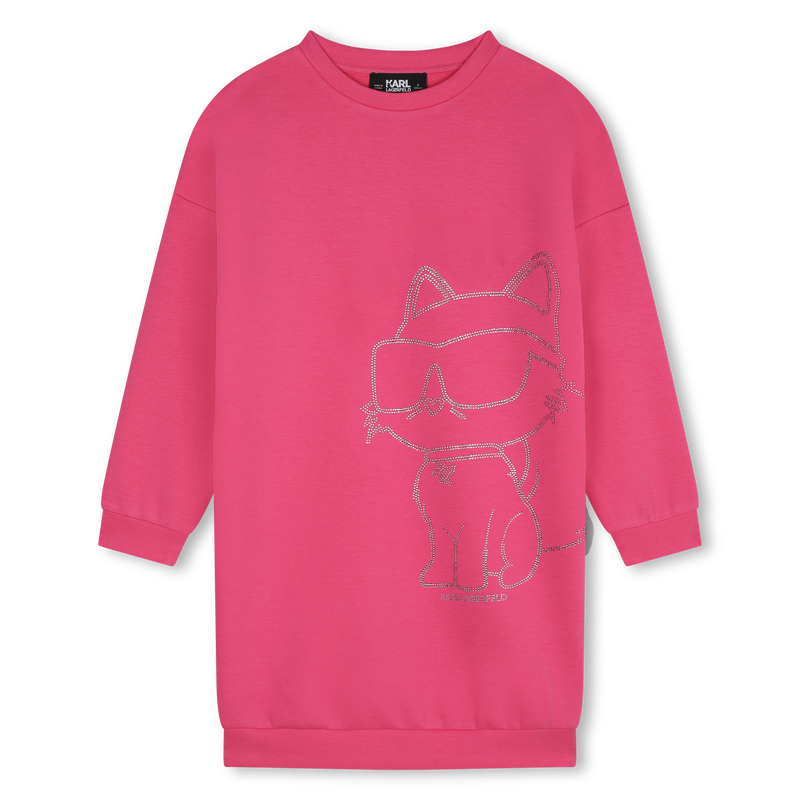 Straight Diamanté Dress KARL LAGERFELD KIDS 
                    GIRL