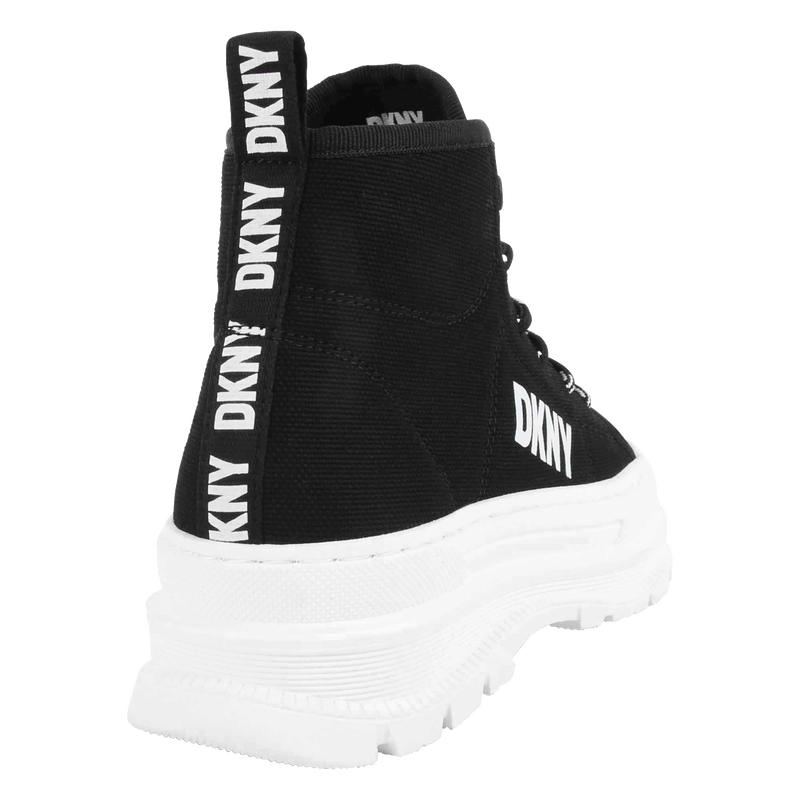 Canvas lace-up sneakers DKNY 
                    GIRL