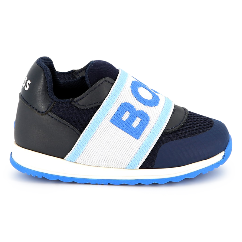 Leather and mesh sneakers BOSS 
                    BOY