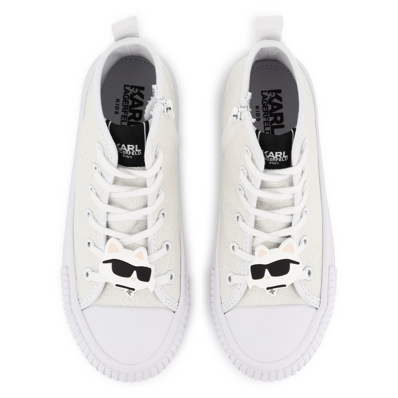 Lace-up high-top sneakers KARL LAGERFELD KIDS 
                    GIRL