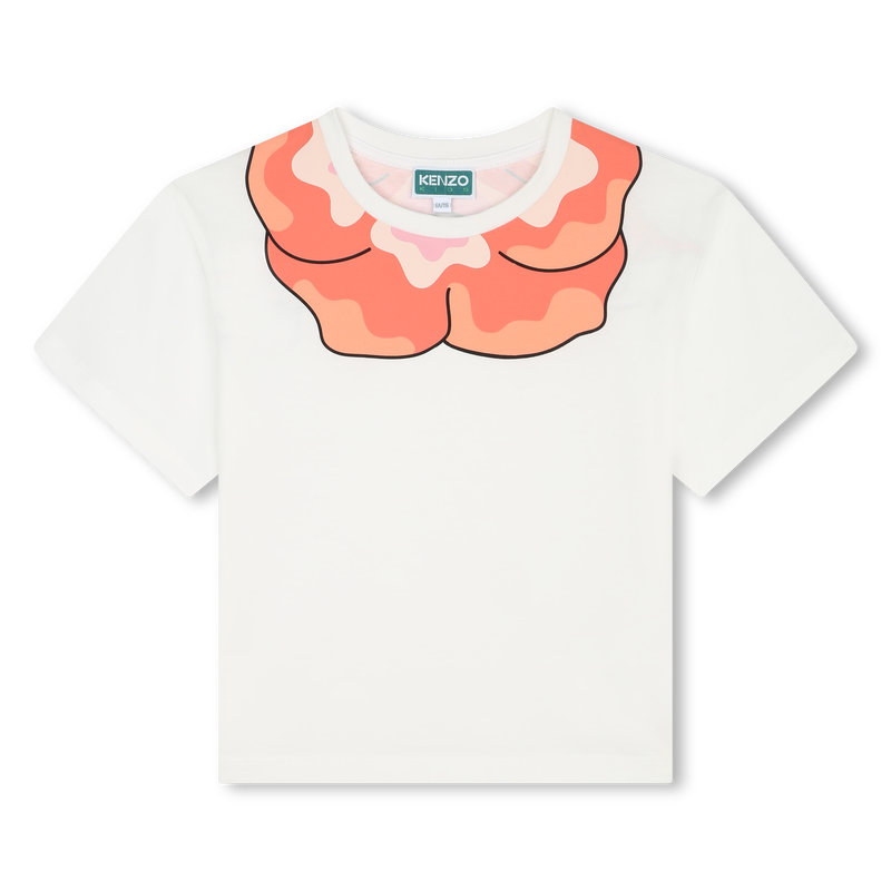 Logo print collar t-shirt KENZO KIDS 
                    GIRL