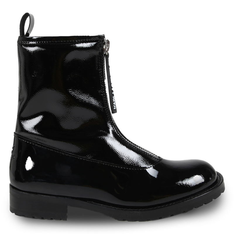 Patent Leather Ankle Boots KARL LAGERFELD KIDS 
                    GIRL