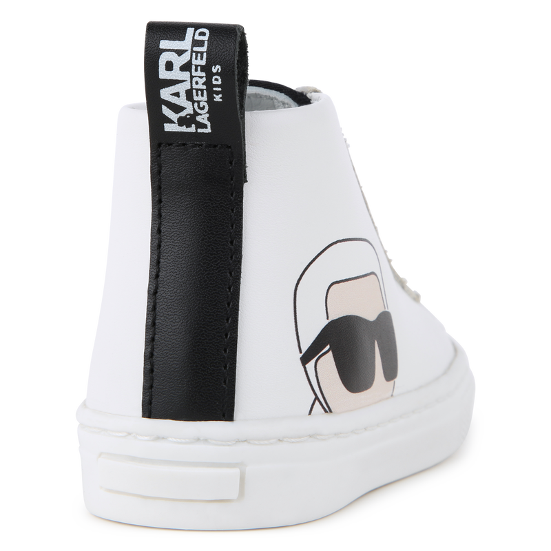 High-Top Leather Sneakers KARL LAGERFELD KIDS 
                    UNISEX