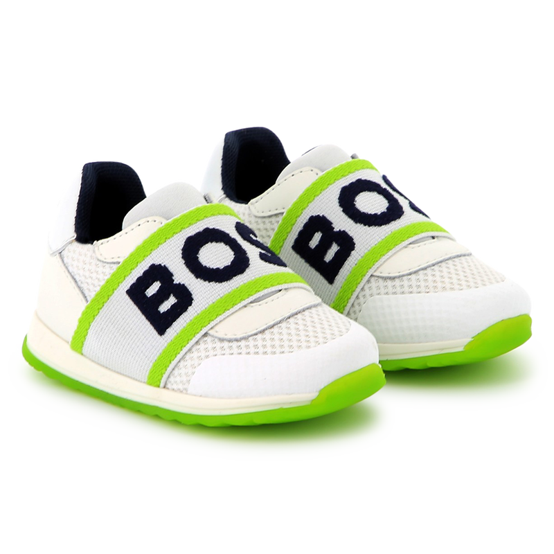 Leather and mesh sneakers BOSS 
                    BOY