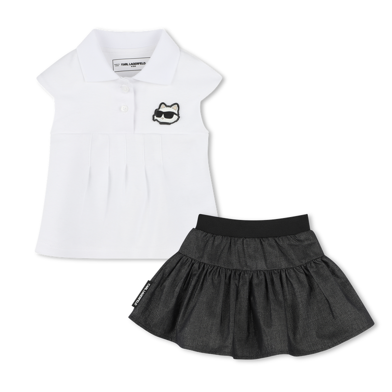 T-shirt and skirt set KARL LAGERFELD KIDS 
                    GIRL