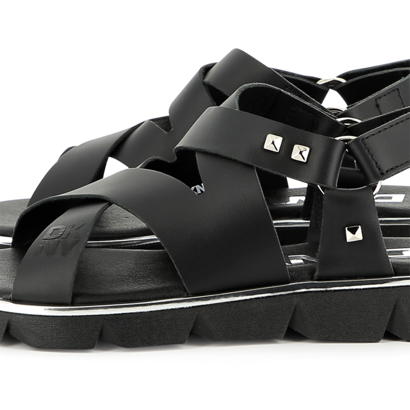 Leather Velcro sandals DKNY 
                    GIRL