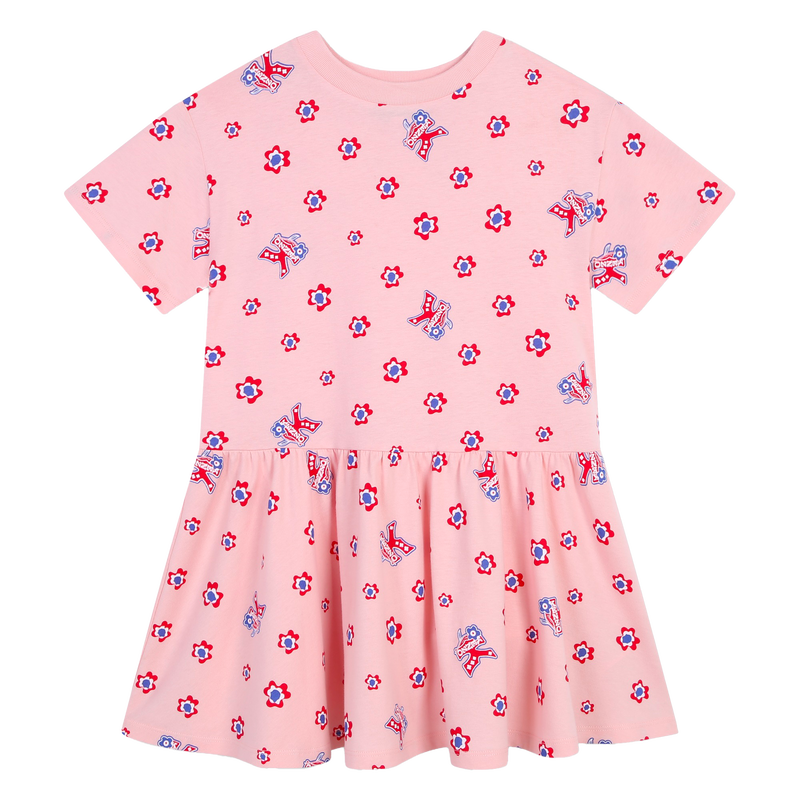 Short-Sleeved Cotton Dress KENZO KIDS 
                    GIRL