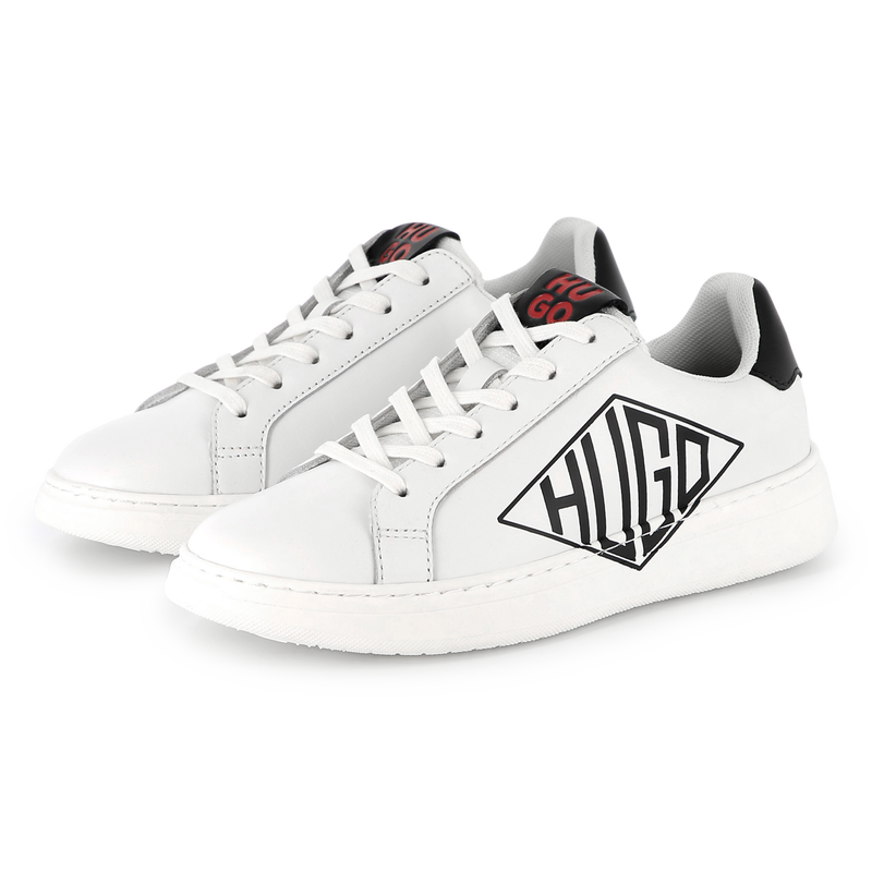 Lace-up leather sneakers HUGO 
                    BOY