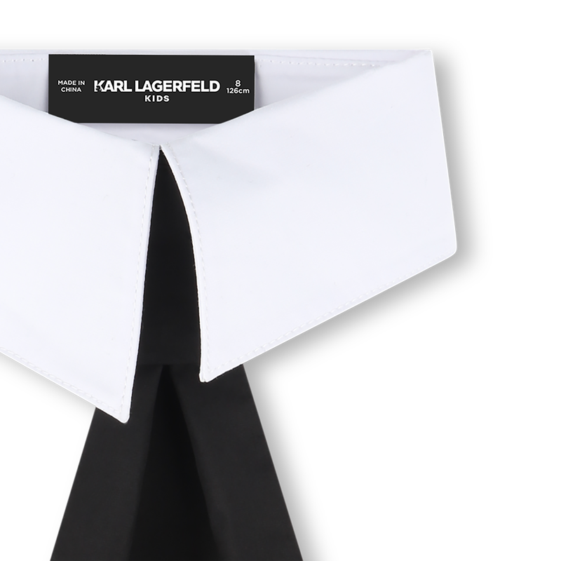 Cotton two-tone tie KARL LAGERFELD KIDS 
                    GIRL