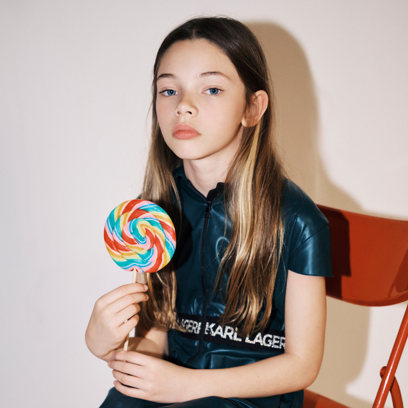 Zip-Up Shirt Dress KARL LAGERFELD KIDS 
                    GIRL