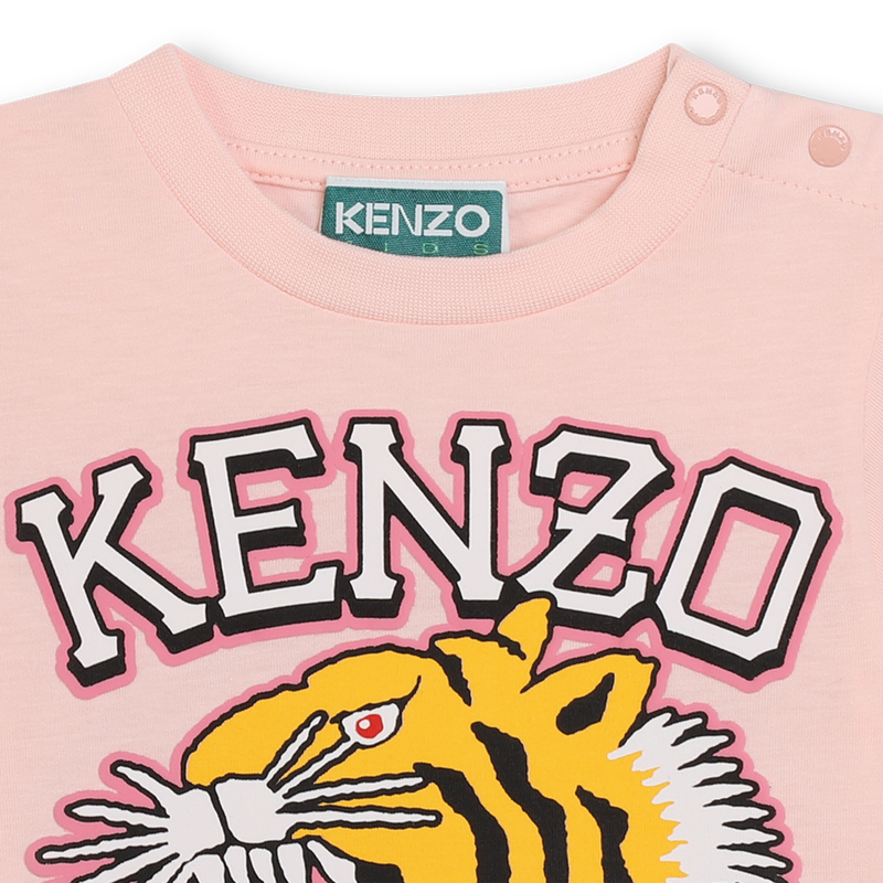 Cotton press-stud T-shirt KENZO KIDS 
                    UNISEX