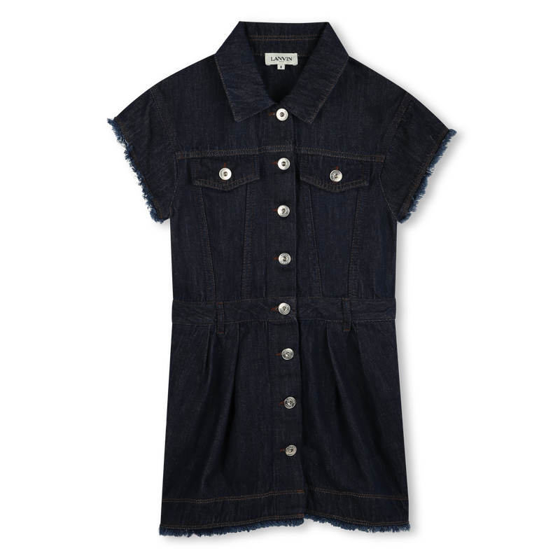Short-sleeved denim dress LANVIN 
                    GIRL