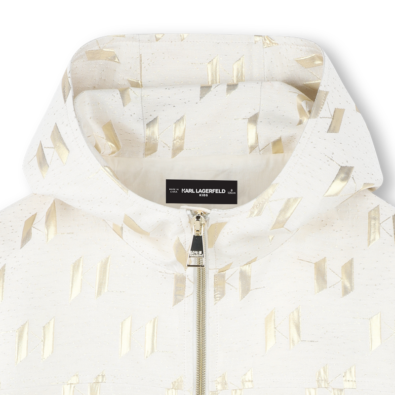 Cardigan with golden details KARL LAGERFELD KIDS 
                    GIRL