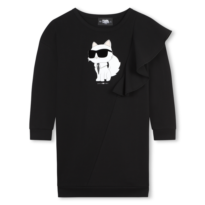 Straight Frilled Dress KARL LAGERFELD KIDS 
                    GIRL