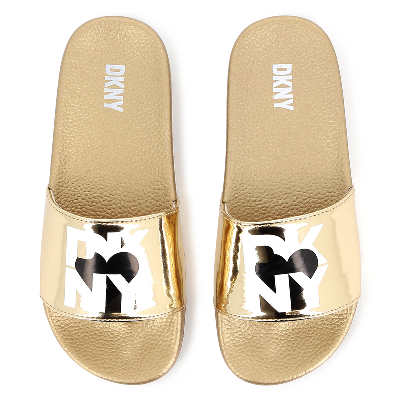 Lightweight metallic slides DKNY 
                    GIRL