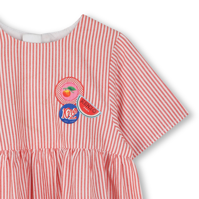 Cotton zip-up dress KENZO KIDS 
                    GIRL