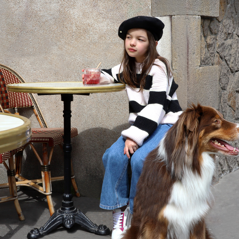 Two-Tone Striped Sweater SONIA RYKIEL 
                    GIRL