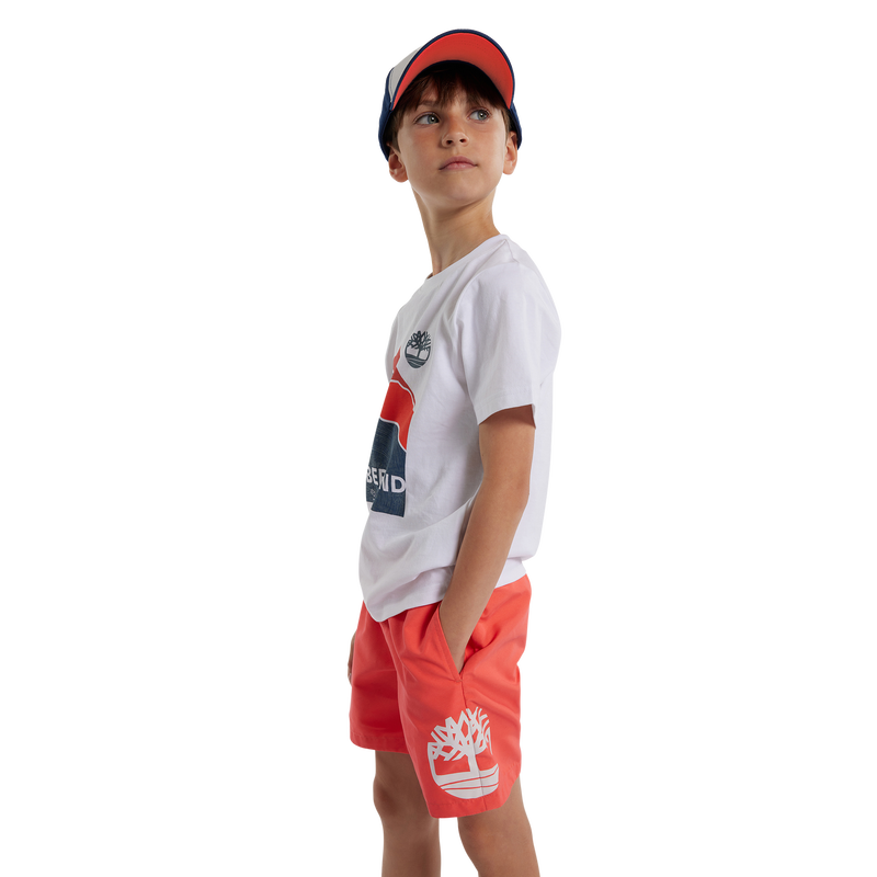 Short-Sleeved Cotton T-Shirt TIMBERLAND 
                    BOY