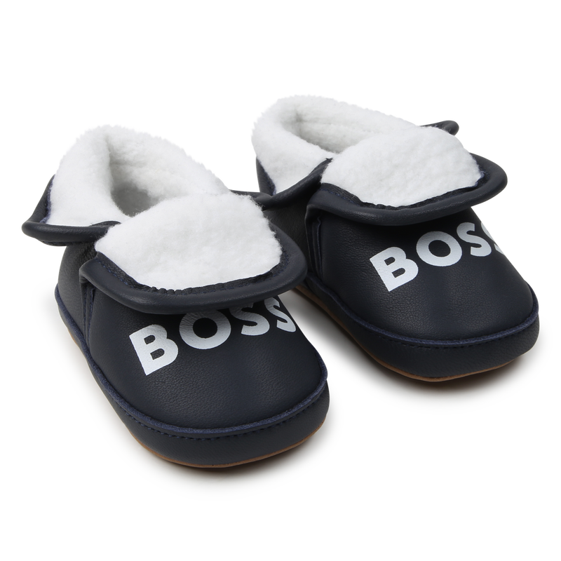 Elasticated Leather Slippers BOSS 
                    UNISEX