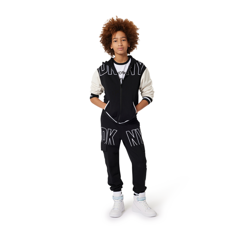 Hooded fleece cardigan DKNY 
                    BOY