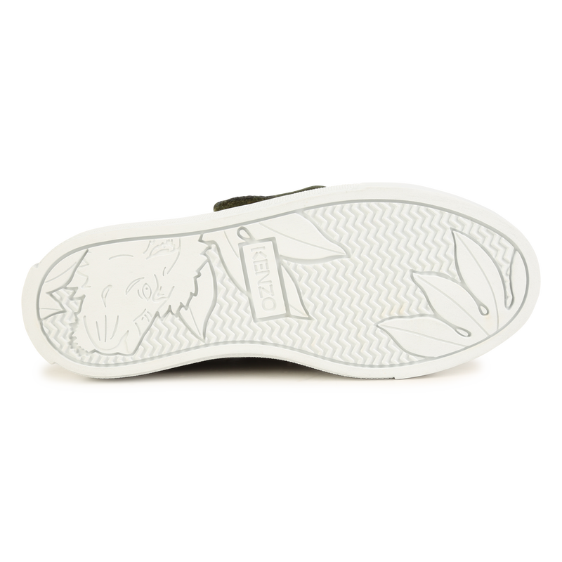 Embroidered leather sneakers KENZO KIDS 
                    UNISEX