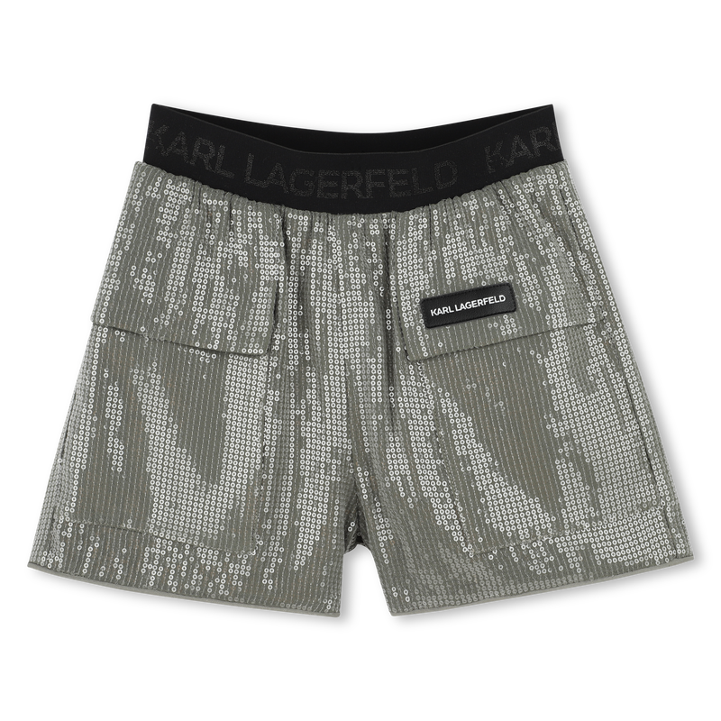 Formal shorts with sequins KARL LAGERFELD KIDS 
                    GIRL