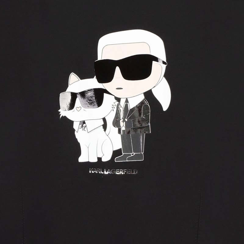 Karl-And-Choupette Graphic Sweatshirt KARL LAGERFELD KIDS 
                    GIRL