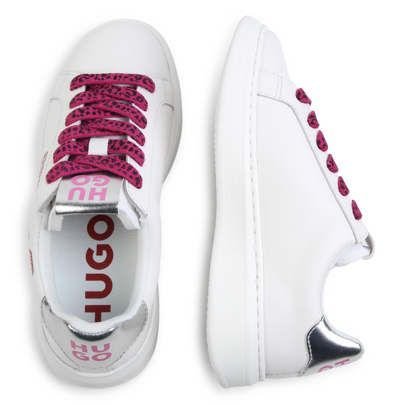 Printed Lace-Up Sneakers HUGO 
                    GIRL