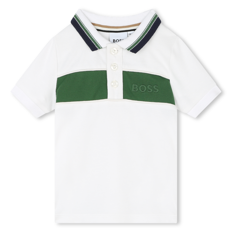 Cotton piqué polo shirt BOSS 
                    BOY