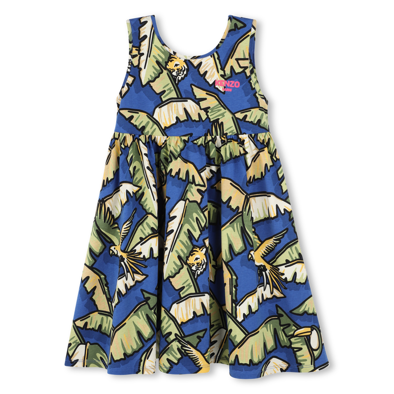 Strappy cotton dress KENZO KIDS 
                    GIRL