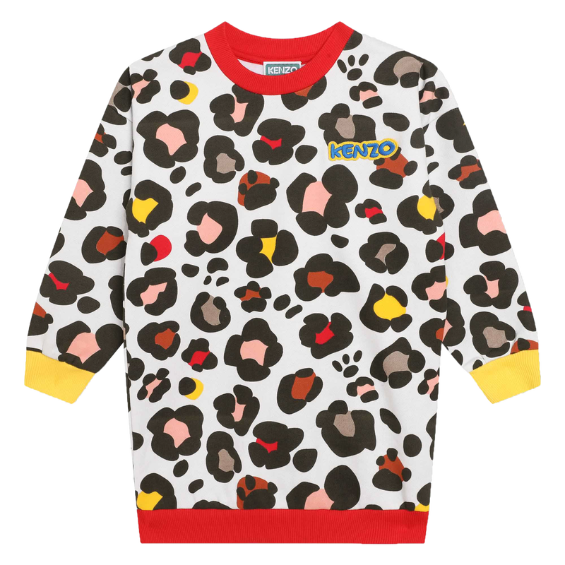 Printed fleece dress KENZO KIDS 
                    GIRL