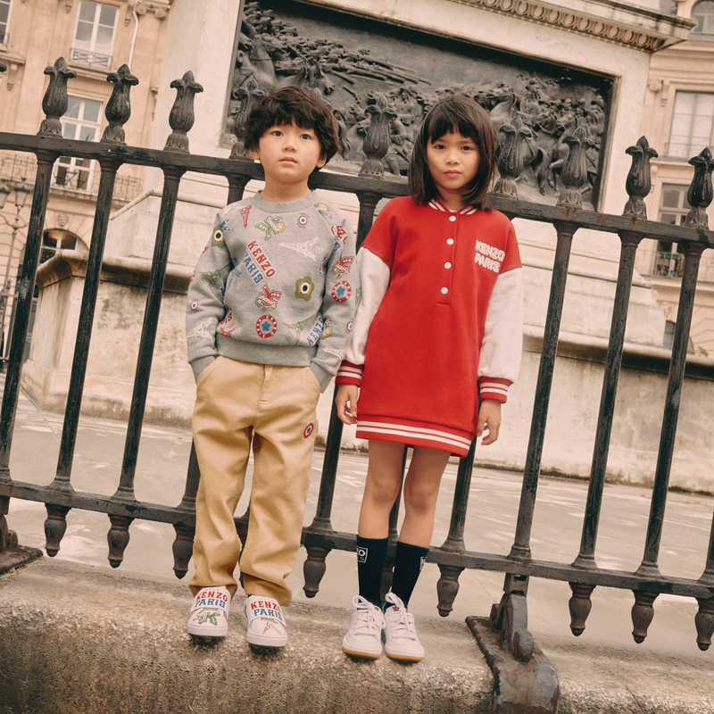 Lace-Up Leather Sneakers KENZO KIDS 
                    UNISEX
