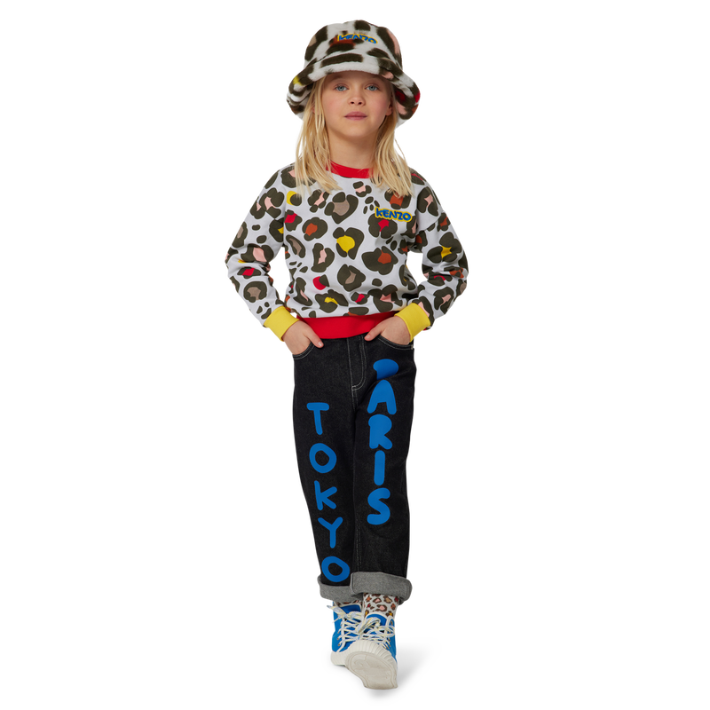 Leopard-print bucket hat KENZO KIDS 
                    GIRL