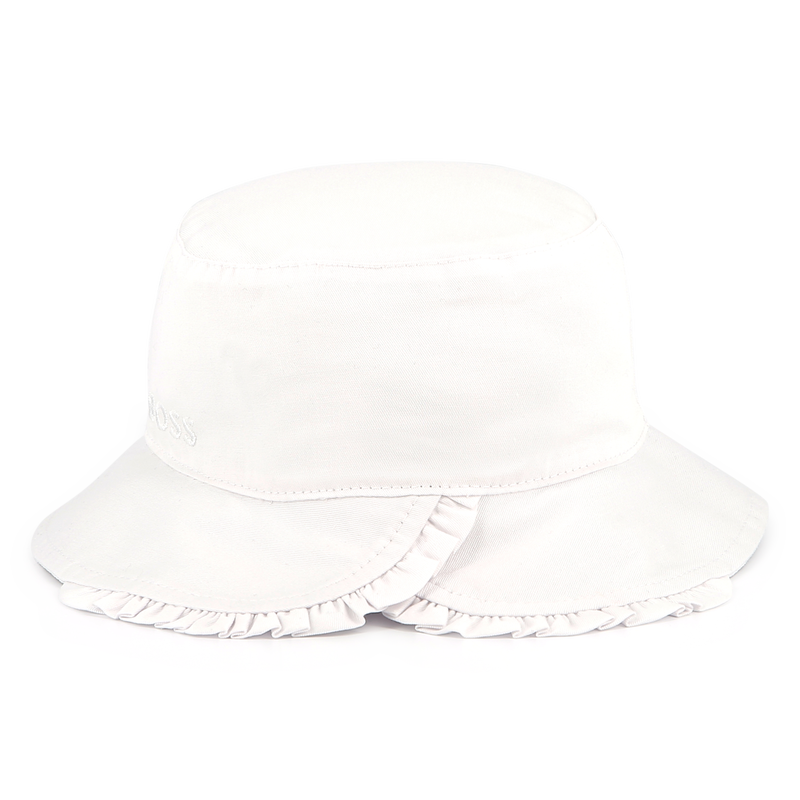 Frilled cotton bucket hat BOSS 
                    GIRL