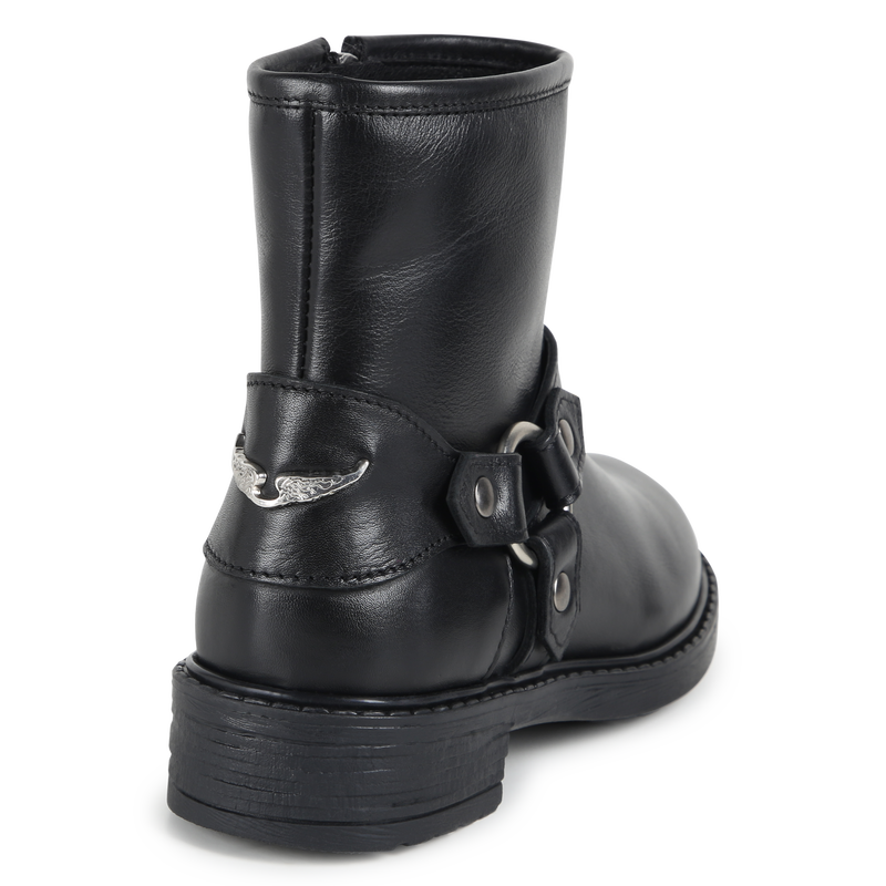Zip-Up Leather Ankle Boots ZADIG & VOLTAIRE 
                    GIRL