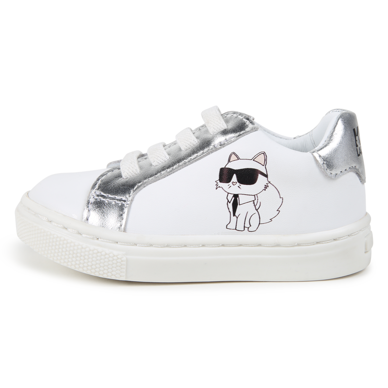 Low-Top Leather Sneakers KARL LAGERFELD KIDS 
                    UNISEX