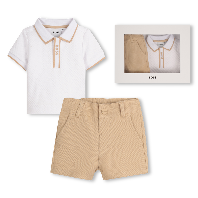 Polo shirt and shorts set BOSS 
                    BOY