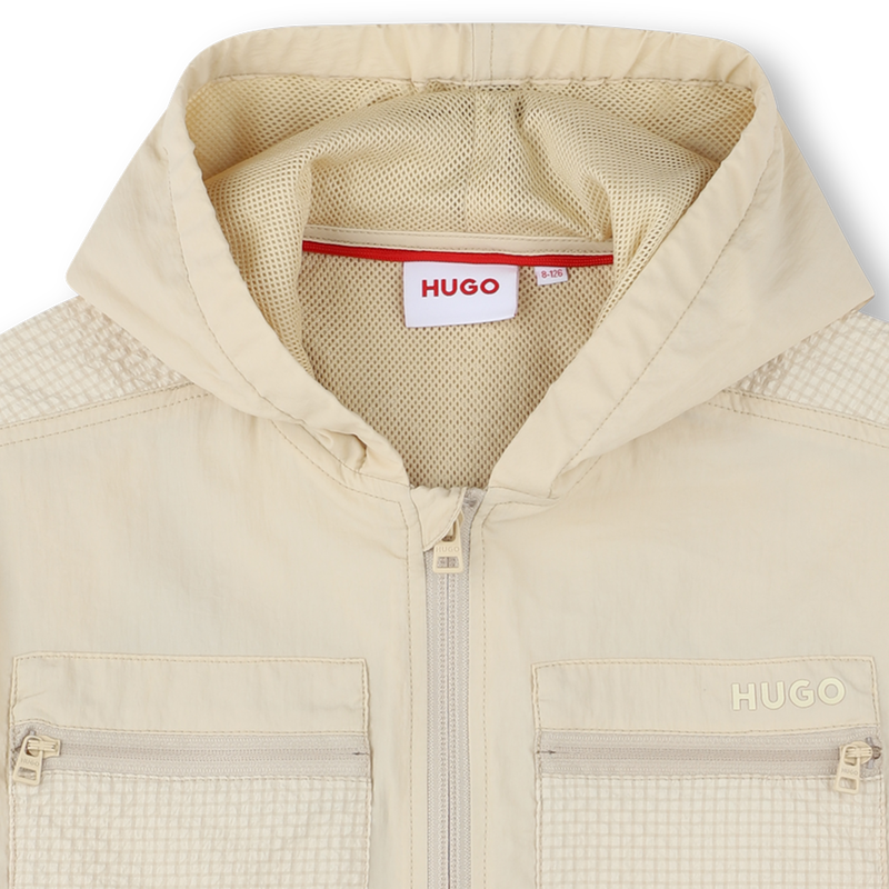 Hooded zipped windbreaker HUGO 
                    BOY